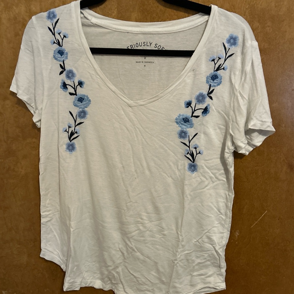 Aeropostale White Boxy‎ Short Sleeve T-Shirt